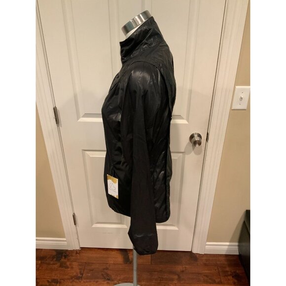Athleta Black Windbreaker Jacket Size Medium Thin Lightweight Running - Picture 3 of 6
